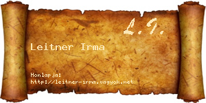 Leitner Irma névjegykártya